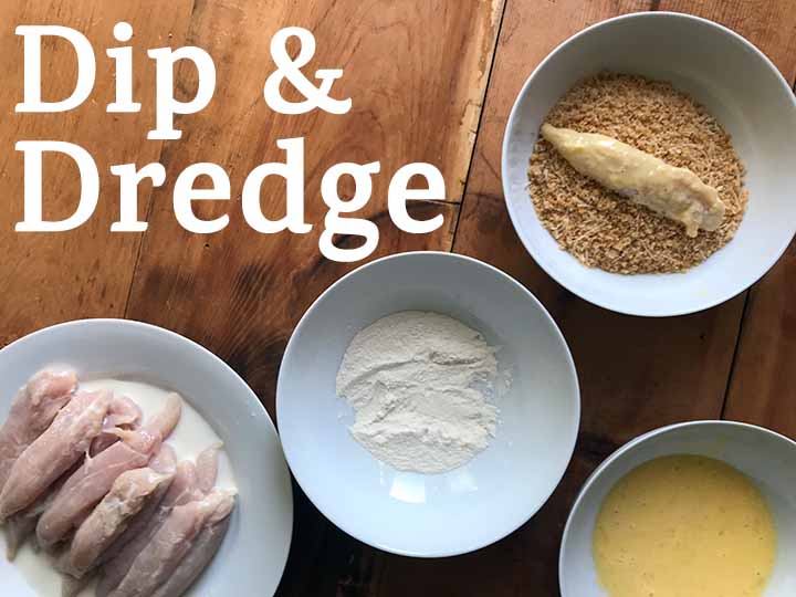 Drip and Dredge your Keto Chicken Strips