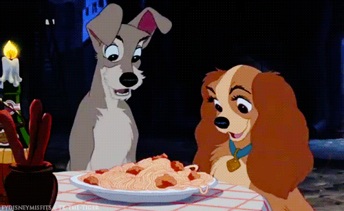 Lady and the Tramp Spaghetti Gif