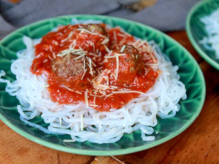 Low Carb Spaghetti and Meatballs