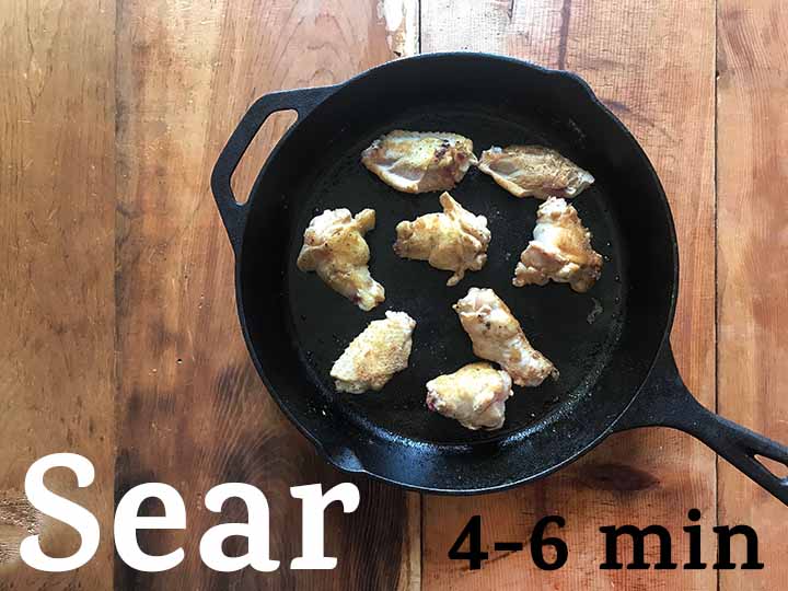 Step 3 Sear the low carb chicken wings