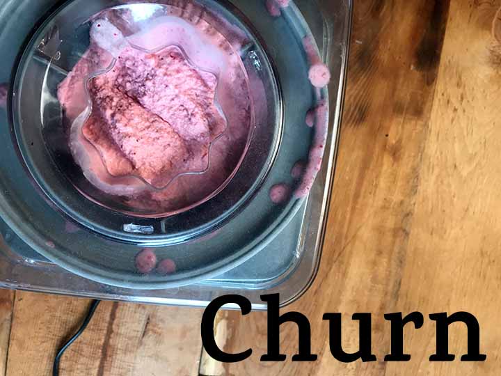 Step 4 Churn Healthy Strawberry Frozen Yogurt