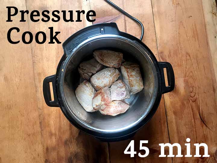 Step 4 Pressure Cook the pork butt