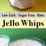 Pinterest Pin for Low Carb Keto Jello Yogurt Whips