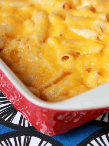 A casserole of Keto Mac and Cheese