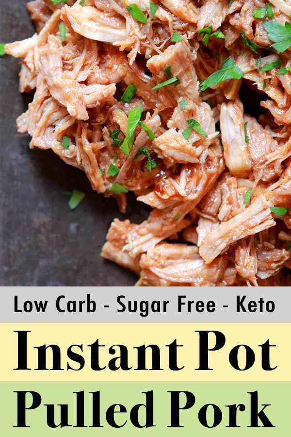 Pinterest Pin for Low Carb Keto Pulled Pork Bar-B-Que