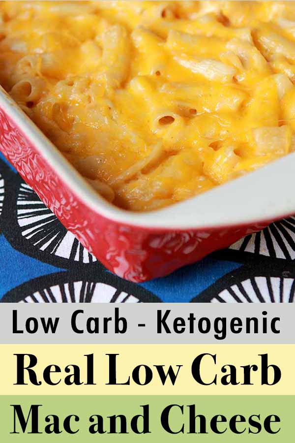Pinterest pin for real low carb mac & cheese