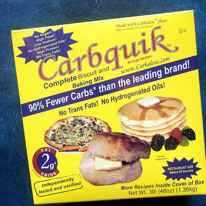 a box of of a low carb baking mix called Carbquik