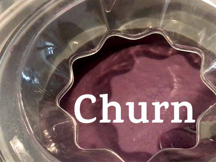 Step 6 Churn Keto Blueberry Ice Cream