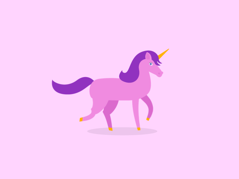 a gif of a prancing unicorn