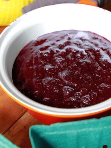 a saucepan of Keto Blueberry Jam