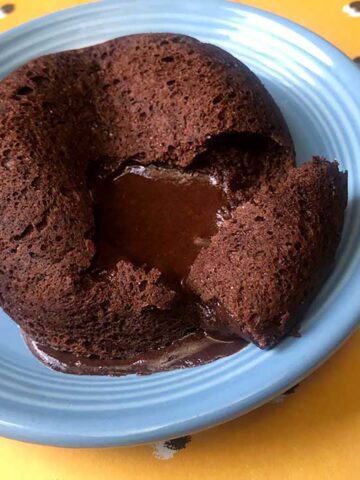 a Keto Molten Chocolate Lava Mug Cake