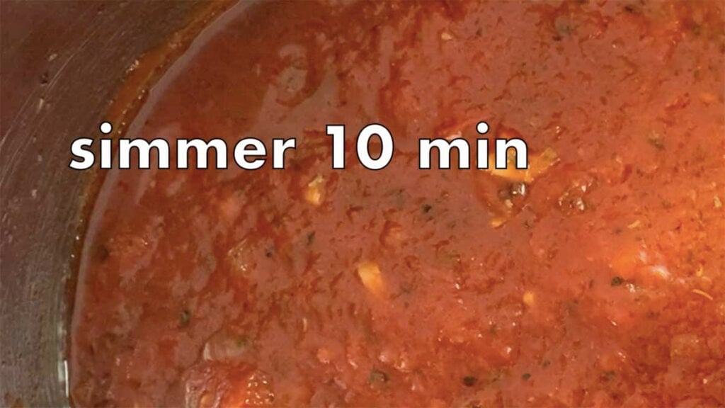 step 4 simmer 10 minutes