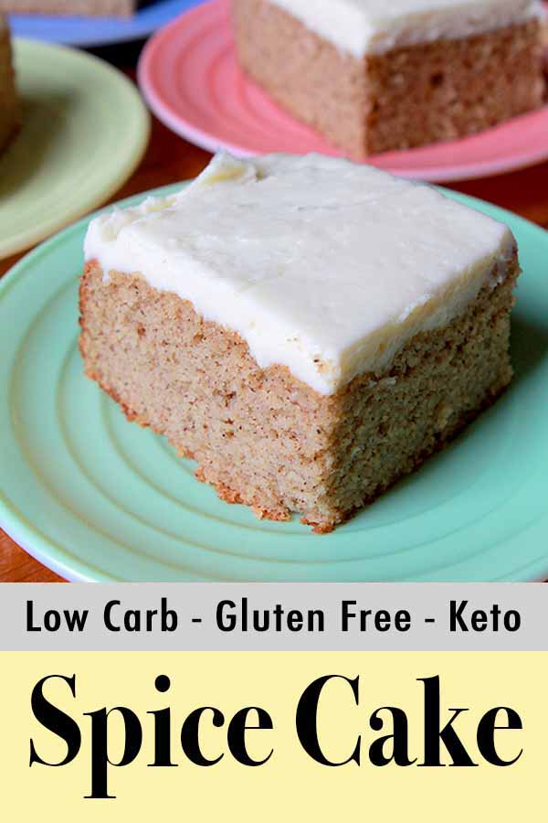 Pinterest Pin for Keto Holiday Spice Cake