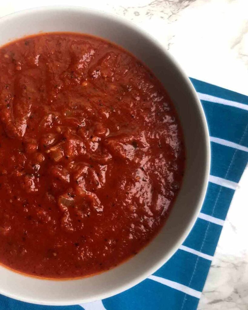 a bowl of Keto pasta sauce