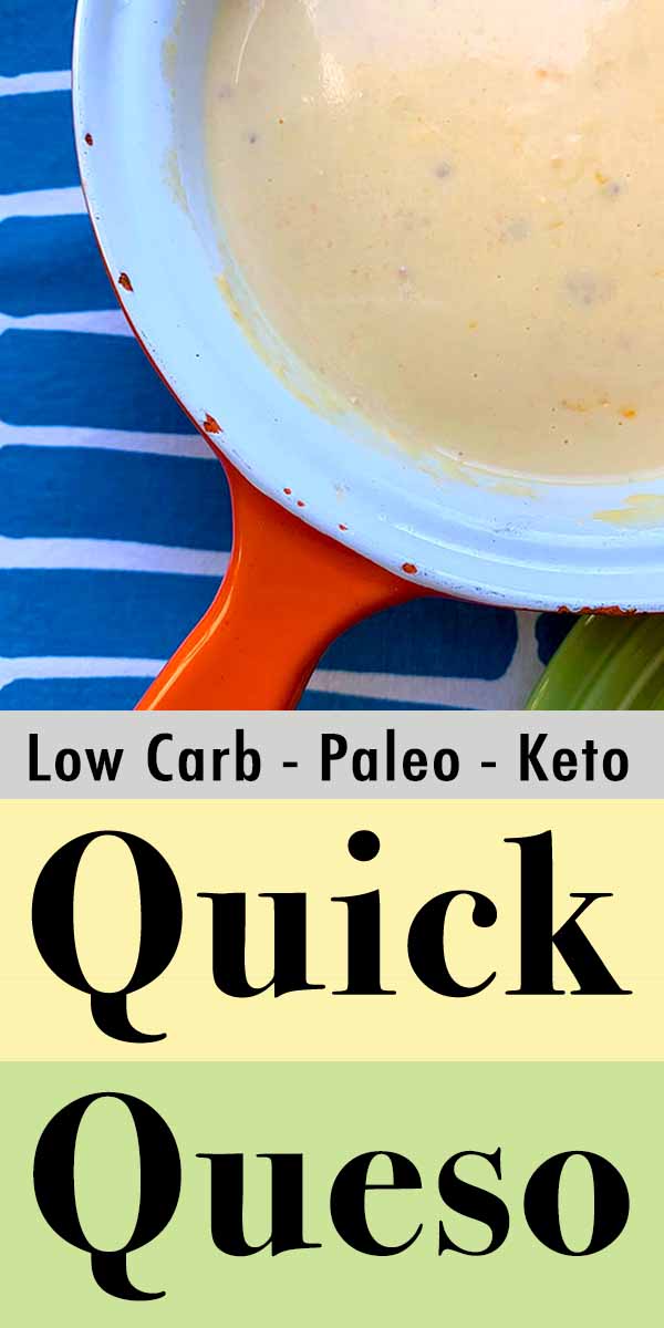 Pinterest Pin for Quick Keto Queso