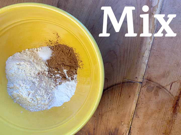 step 2 mix together dry ingredients