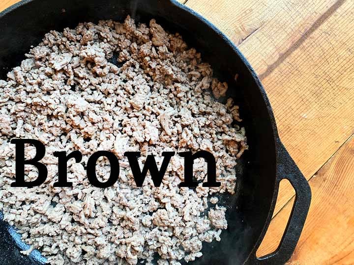 step 3 brown the ground beef