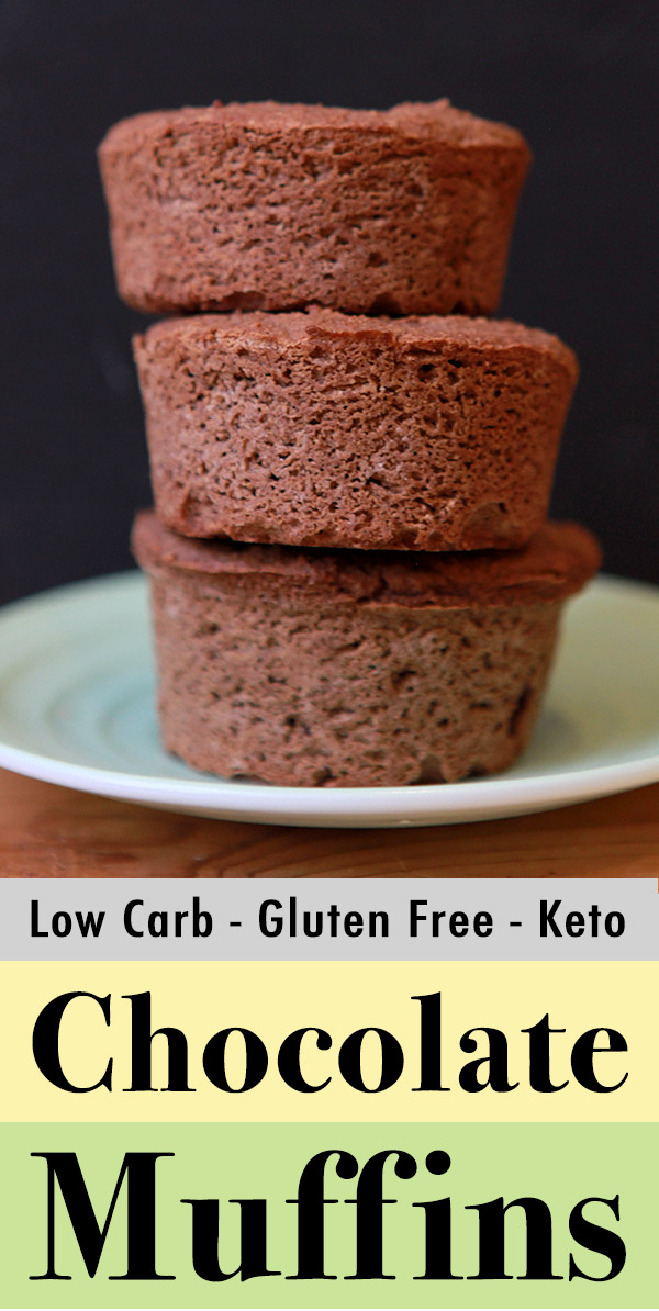 Pinterest Pin for Chocolate Protein Muffins