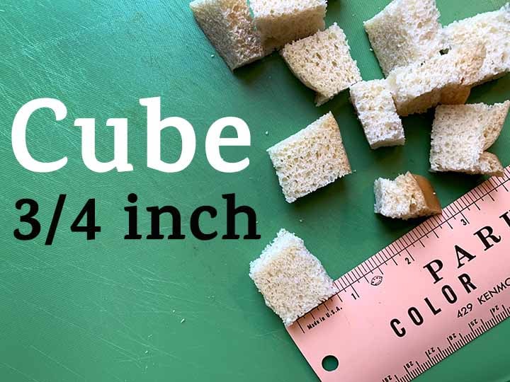 step 2 cube the zero net carb bread