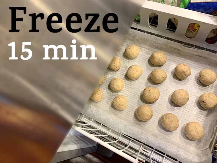 Step 7 freeze dough balls