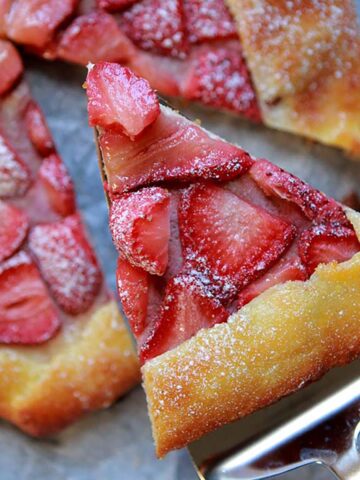 a slice of Keto Strawberry Galette Pastry