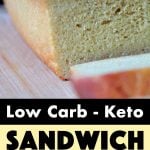 Pinterest Pin for Low Carb Sandwich Bread