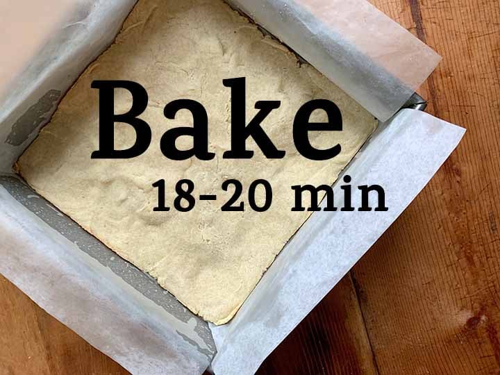 step 4 bake the crust for 18-20 minutes