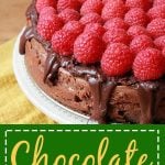 Pinterest Pin for Keto Chocolate Cheesecake