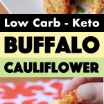 Pinterest pin for Keto buffalo cauliflower