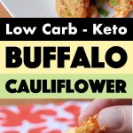 Pinterest pin for Keto buffalo cauliflower