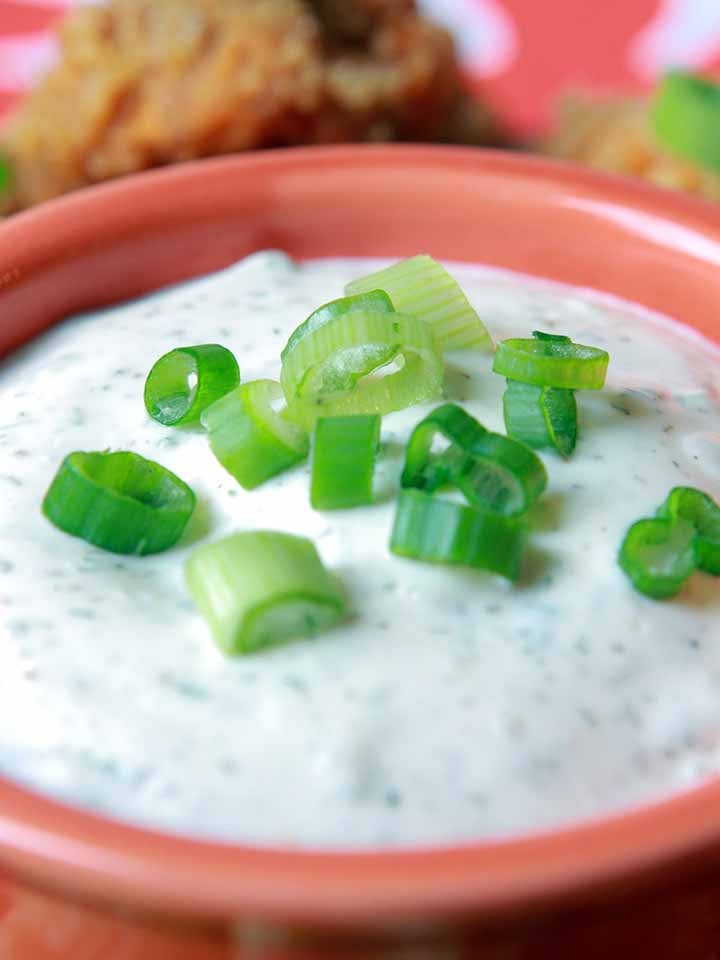 Close up of Keto ranch dressing