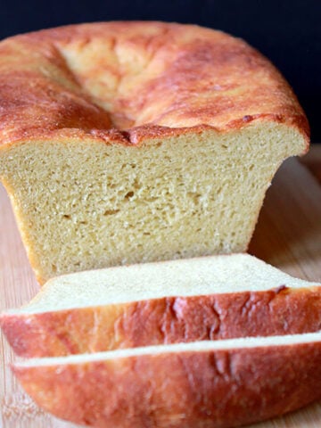a sliced loaf of Keto Lupin Flour Sandwich Bread