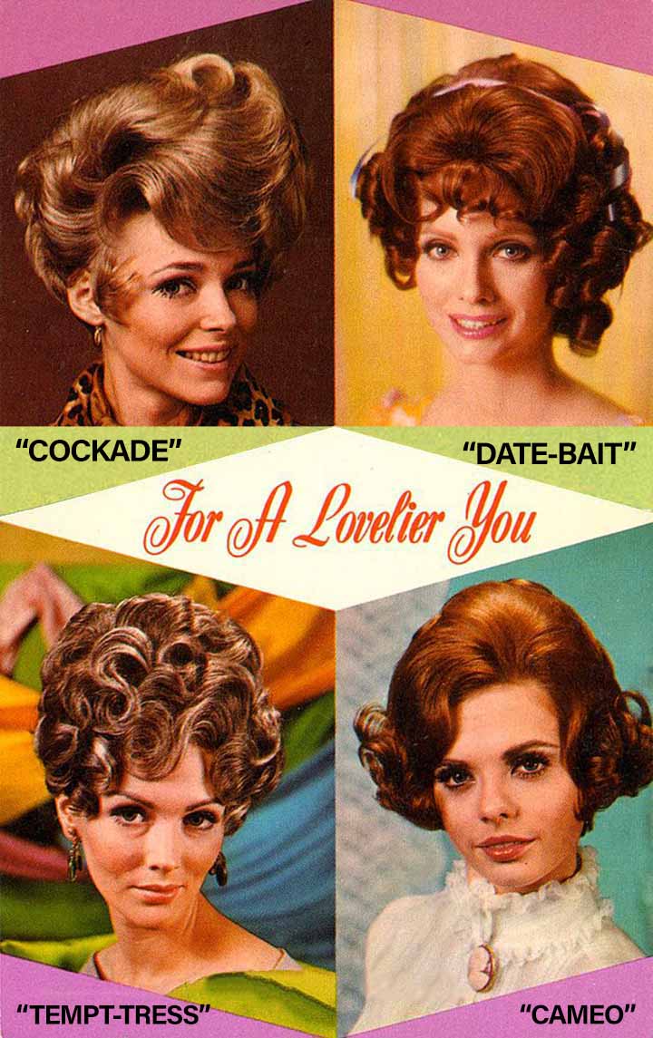 an ad from the 1960's for up hairdos