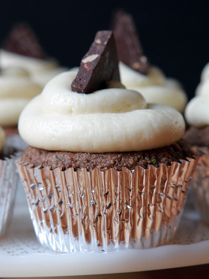 a Keto almond bark cupcake