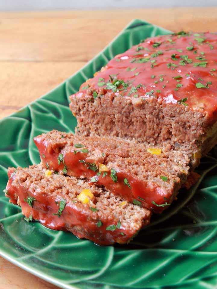 a side view of a Keto meatloaf