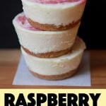 Keto Raspberry Mini Cheesecakes Pinterest Pin