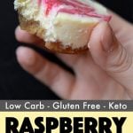 Keto Raspberry Mini Cheesecakes Pinterest Pin