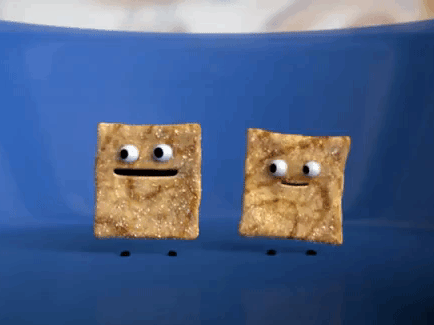 a gif of two cereal squares