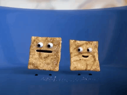 a gif of two cereal squares