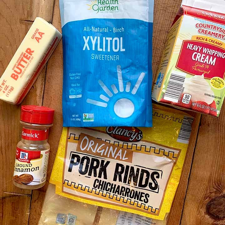 the ingredients of Keto Cinnamon Toast Crunch Cereal