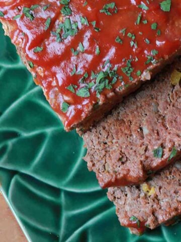 a Keto meatloaf cut into slices