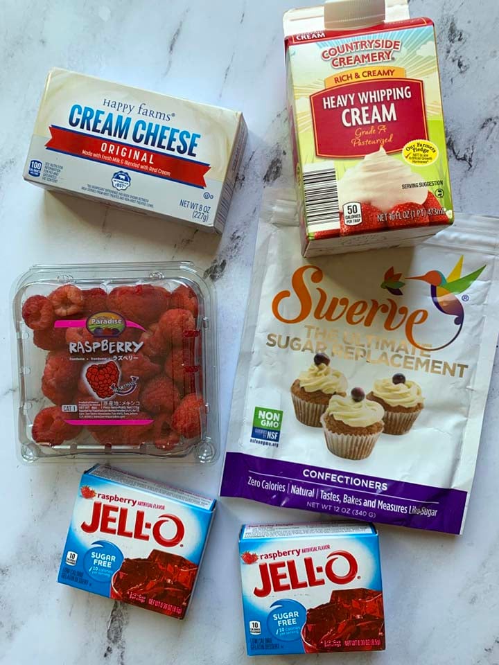 Ingredients for Low Carb Jello Mousse