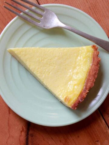 a slice of Keto Egg Custard Pie