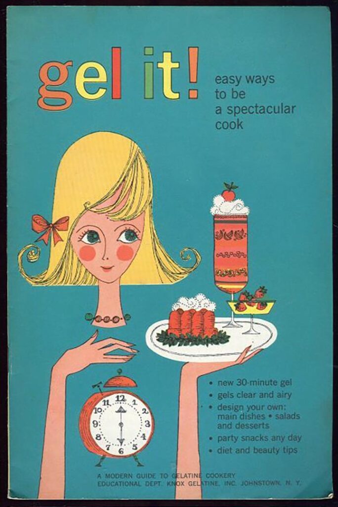 Vintage Ad of a 1960's Illustration that says Gel It!