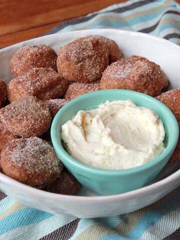 a bowl of Keto sweet pretzel bites