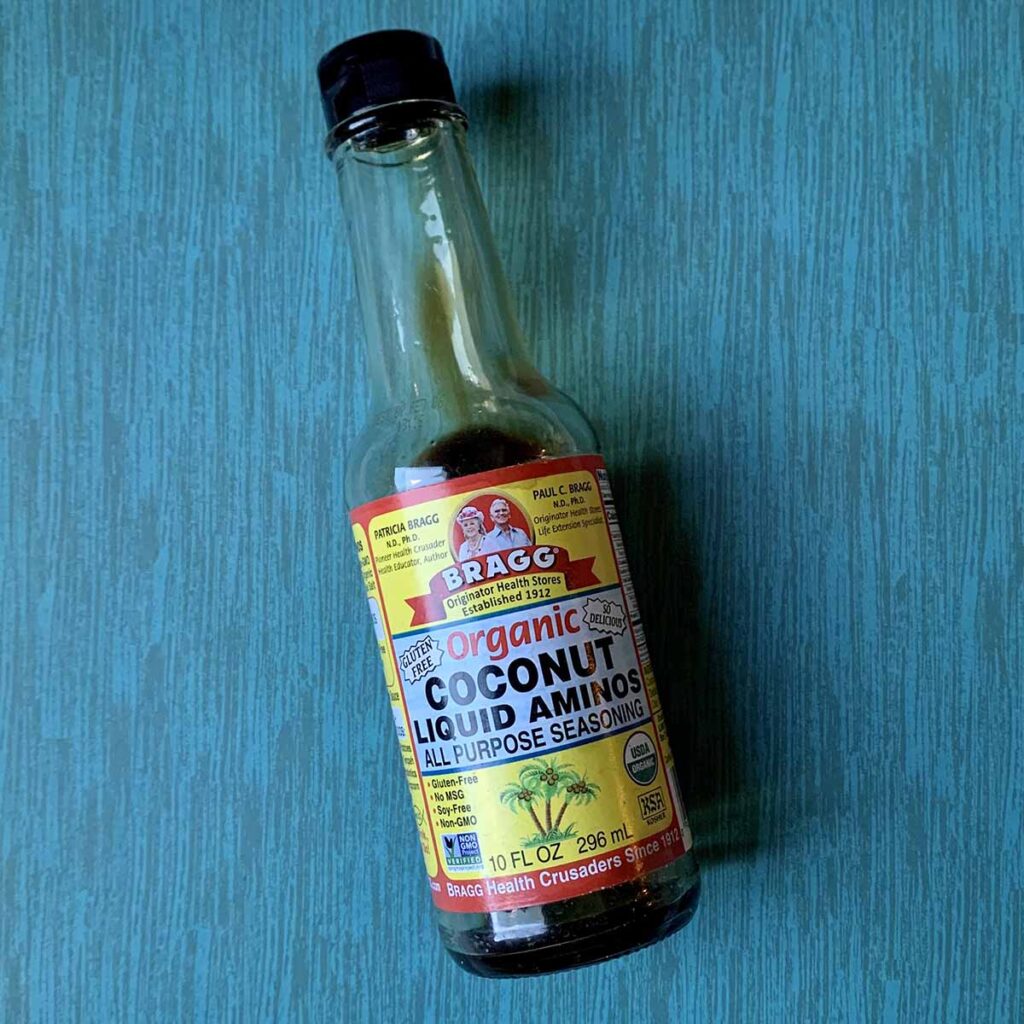 a bottle of Coconut Aminos