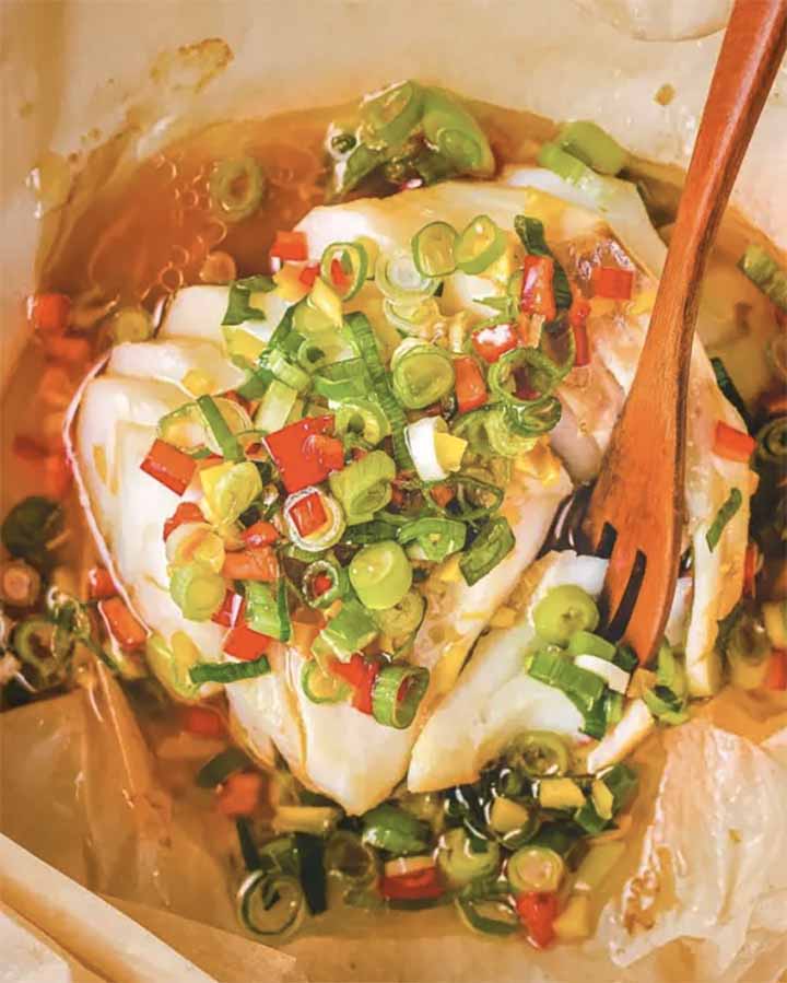 Chinese Steamed Cod Fish