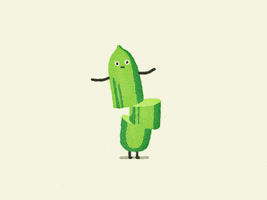 gif of a dancing slice cucumber