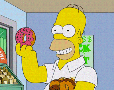 a gif of Homer Simpson saying Mmm donuts