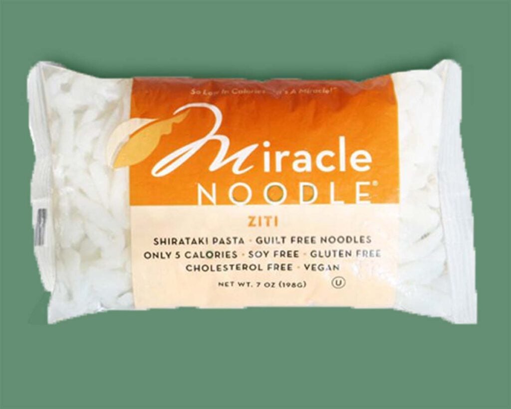 a bag of Miracle Ziti Noodles